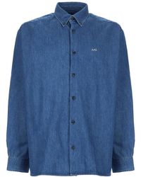 A.P.C. - Regular Logo Shirt - Lyst