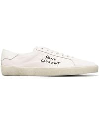 Saint Laurent - Sl06 Signature Low Top Sneakers - Lyst