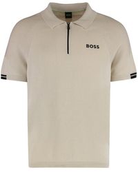 BOSS - Half-Zip Logo Polo - Lyst