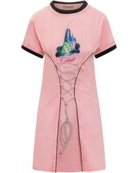 Cormio - Graphic Crew Neck Mini Dress - Lyst