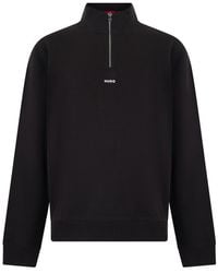 HUGO - Mock Collar Sweatshirt - Lyst