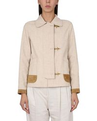 Fay - Textured Shirt Collar Jacket - Lyst