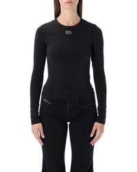 DIESEL - T-Uncutieslong-Ls-Od T-Shirt With Oval D Logo - Lyst