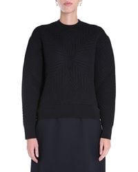 McQueen - Textured Crew Neck Sweater - Lyst