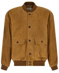 Saint Laurent - Suede Bomber Jacket - Lyst