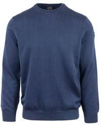 Paul & Shark - Sweater With Stitched Logo Patch - Lyst