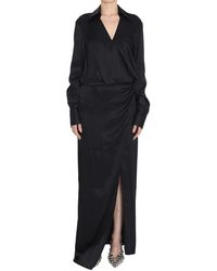 The Attico - Shirt Collar Maxi Dress - Lyst