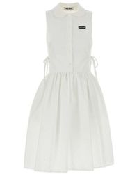 Miu Miu - Shirt Collar Mini Dress - Lyst