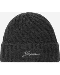 Jacquemus - Dark Twisted Embroidered Beanie Hat - Lyst