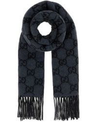Gucci - Dark Logo Scarf - Lyst