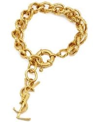 Saint Laurent - Metal Rope Chain Bracelet - Lyst