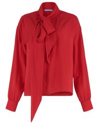 Prada - Silk Blouse Top - Lyst