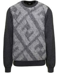 Fendi - Jacquard Ff Motif Sweater - Lyst
