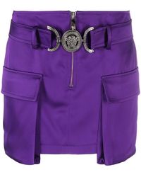 Versace - Solid Mini Skirt - Lyst