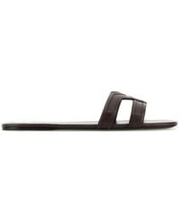 Saint Laurent - Leather Mabrouka Slippers - Lyst