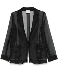 Forte Forte - Sheer Silk Jacket With Tailored Silhouette - Lyst