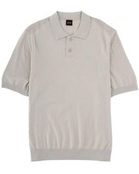 BOSS - Solid Shirt Collar Polo - Lyst