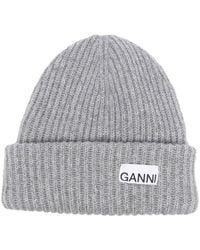 Ganni - Mixed Cap Wool - Lyst