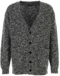 Dolce & Gabbana - Multi Color V-Neck Textured Cardigan - Lyst