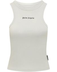 Palm Angels - Logo Crew Neck Top - Lyst