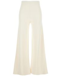 Max Mara - Off Relaxed Flat Front Pants - Lyst