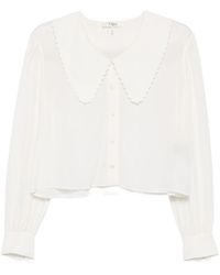 Chloé - Scalloped Peter Pan Collar Blouse - Lyst