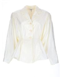 Chloé - Solid Notched Lapel Top - Lyst