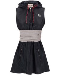 Miu Miu - Hood Mini Dress - Lyst