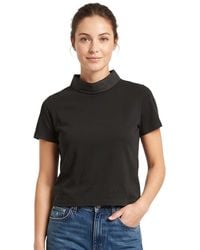 Givenchy - Solid Mock Collar T-Shirt - Lyst