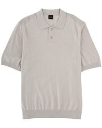 BOSS - Solid Shirt Collar Polo - Lyst