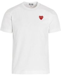 COMME DES GARÇONS PLAY - Slim Cotton T Shirt - Lyst
