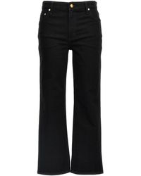 Tory Burch - Cropped Kick Flare Jeans - Lyst