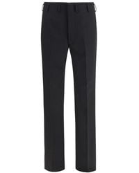 Prada - Flat Front Trousers - Lyst