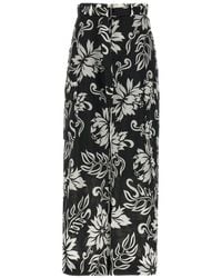Sacai - Floral Print Trousers - Lyst