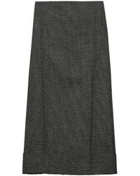 Prada - Wool Long Skirt - Lyst