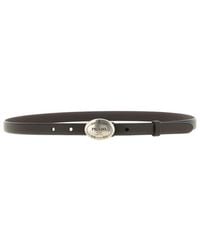 Prada - Dark Logo Belt - Lyst