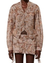 Isabel Marant - V-Neck Paisley Print Top - Lyst