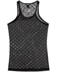 DSquared² - Mesh Monogram Tank Top - Lyst