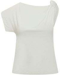Pinko - Solid One Shoulder T-Shirt - Lyst