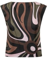 PUCCI - Abstract Boat Neck Top - Lyst