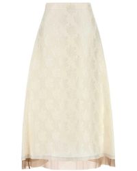 Fendi - Silk Blend Skirt - Lyst