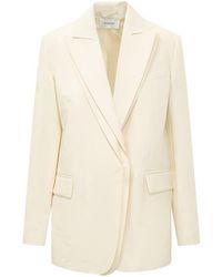 Sportmax - Off Solid Notched Lapel Blazer - Lyst