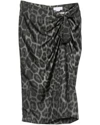 Stella McCartney - Animal Print Midi Skirt - Lyst