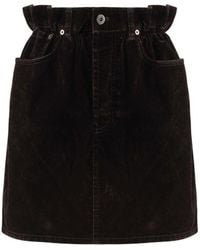 Miu Miu - Solid Mini Skirt - Lyst