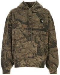 Carhartt - Cotton Hooded Sweatshirt With Feather Tree Graphic - Lyst