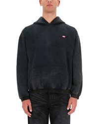 DIESEL - Logo Relaxed Hoodies - Lyst