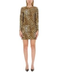 Moschino - Leopard-Print Mini Dress - Lyst