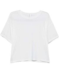 Norma Kamali - Solid Round Neck T-Shirt - Lyst