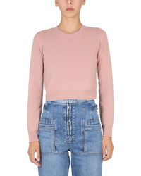 Stella McCartney - Knitted Crew Neck Sweater - Lyst
