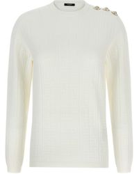 Balmain - Crew Neck Sweater - Lyst